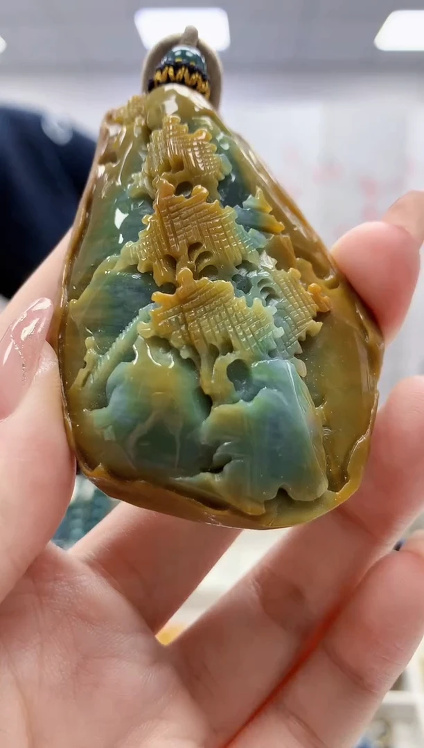 未镶嵌定制翡翠4917jw-毛货挂件25