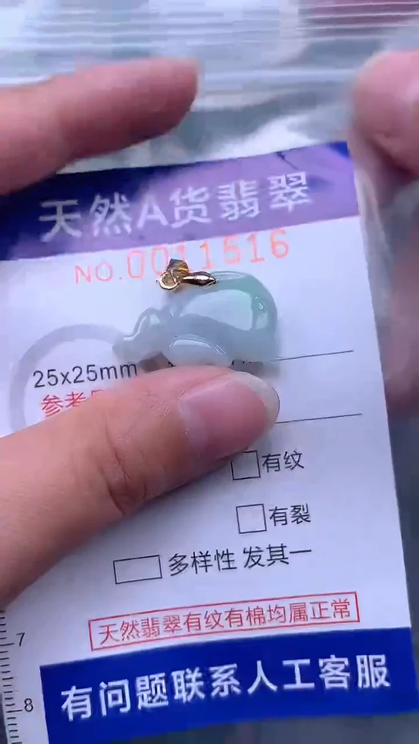 翡翠未镶嵌吊坠(不含链)1