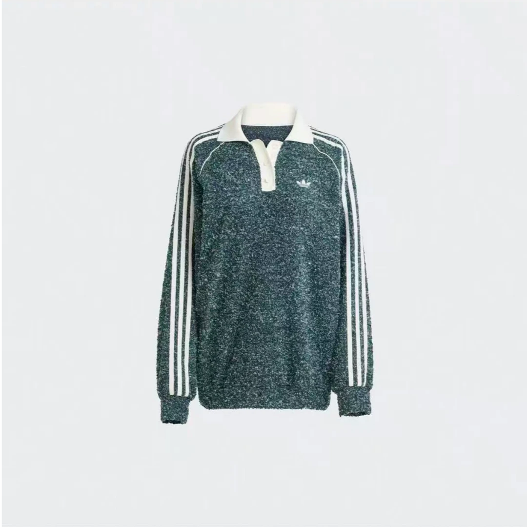 adidas/阿迪达斯【滔搏联动】女子POLO运动休闲长袖T恤 KS7790