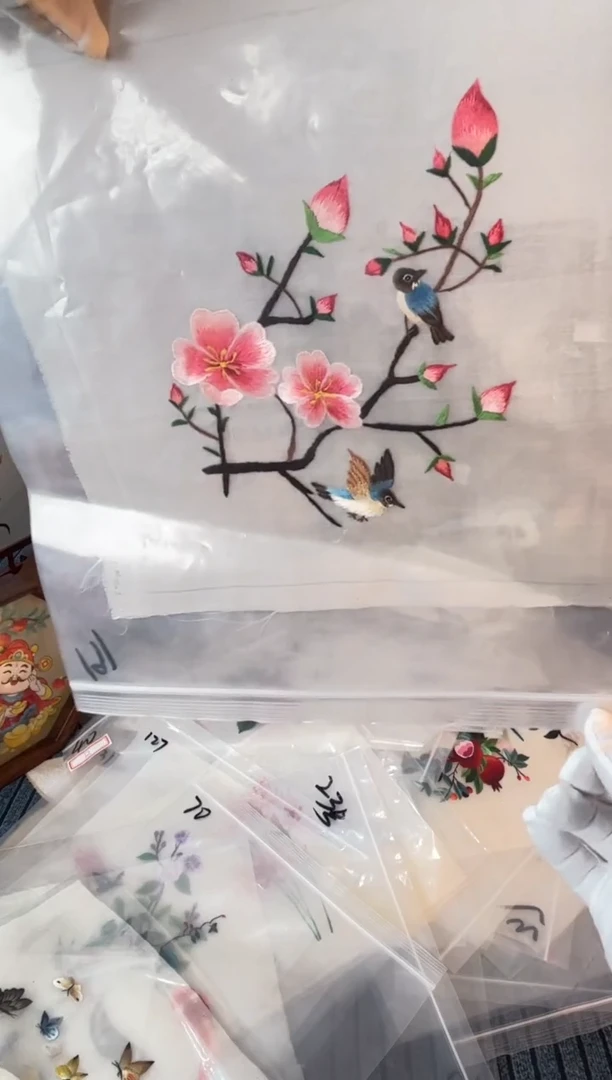 织绣纯手工苏绣双面绣绣布191