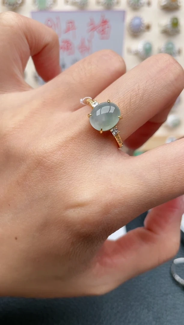 【闪购商品】翡翠戒指银S925镶嵌1111