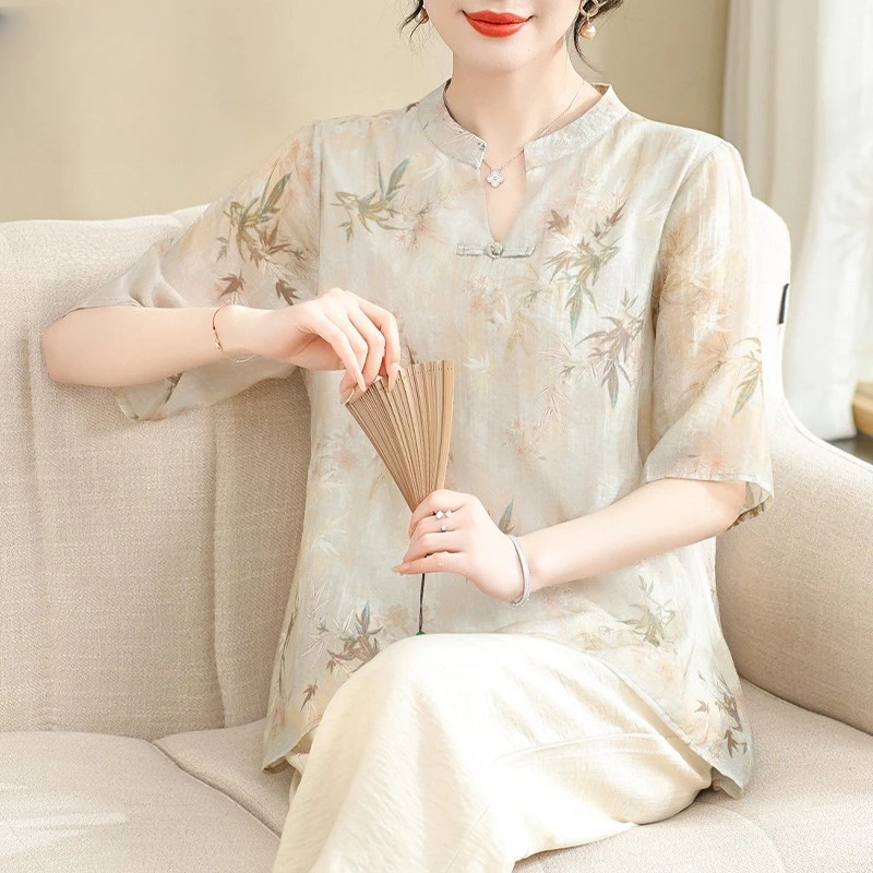 俞兆林俞兆林妈妈中年夏装中式大码套装夏季中老年老年女装妈妈装