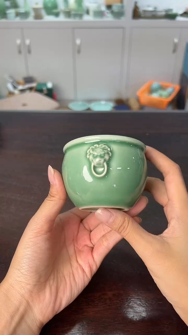 龙泉云间青瓷小米茶器
