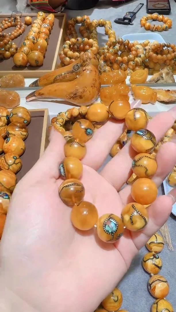 蜜蜡颈饰未镶嵌294天然蜜蜡珠宝奇石全都保真