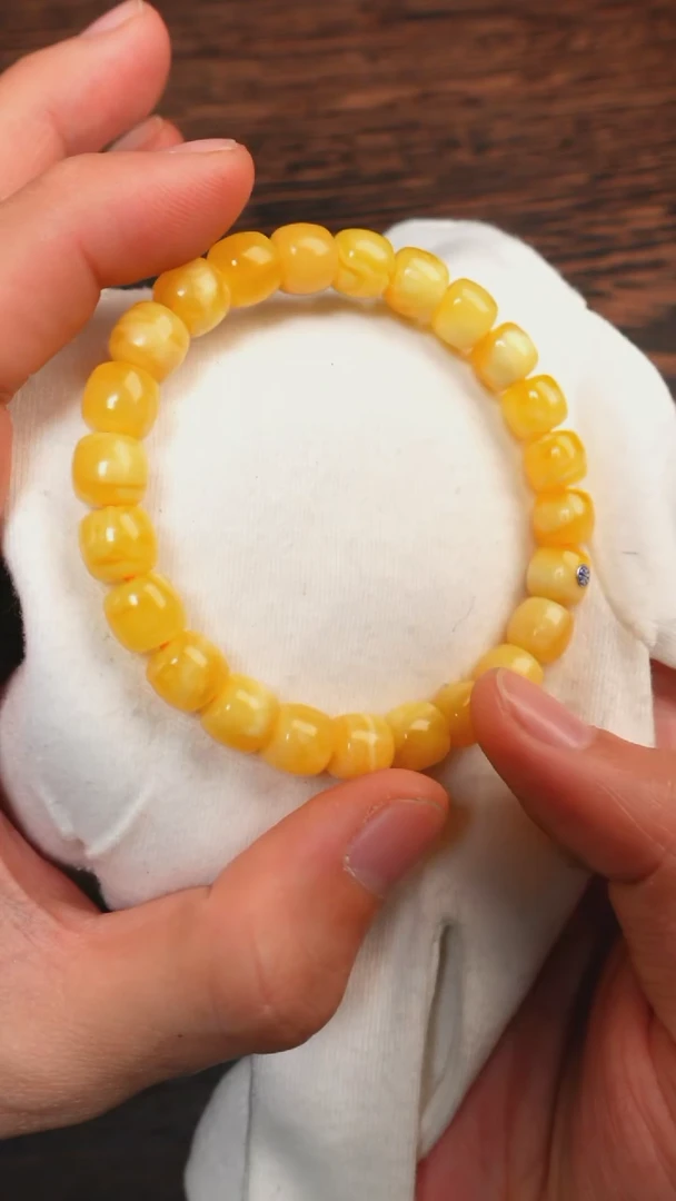 【闪购商品】蜜蜡手链未镶嵌2400/9mm蓝手串