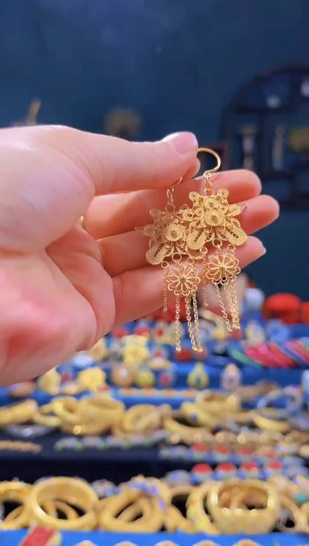 【闪购商品】非遗绝技 花丝蝶恋花耳环