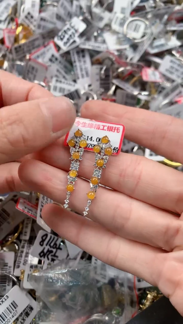 银S925镶嵌戒指翡翠333------6