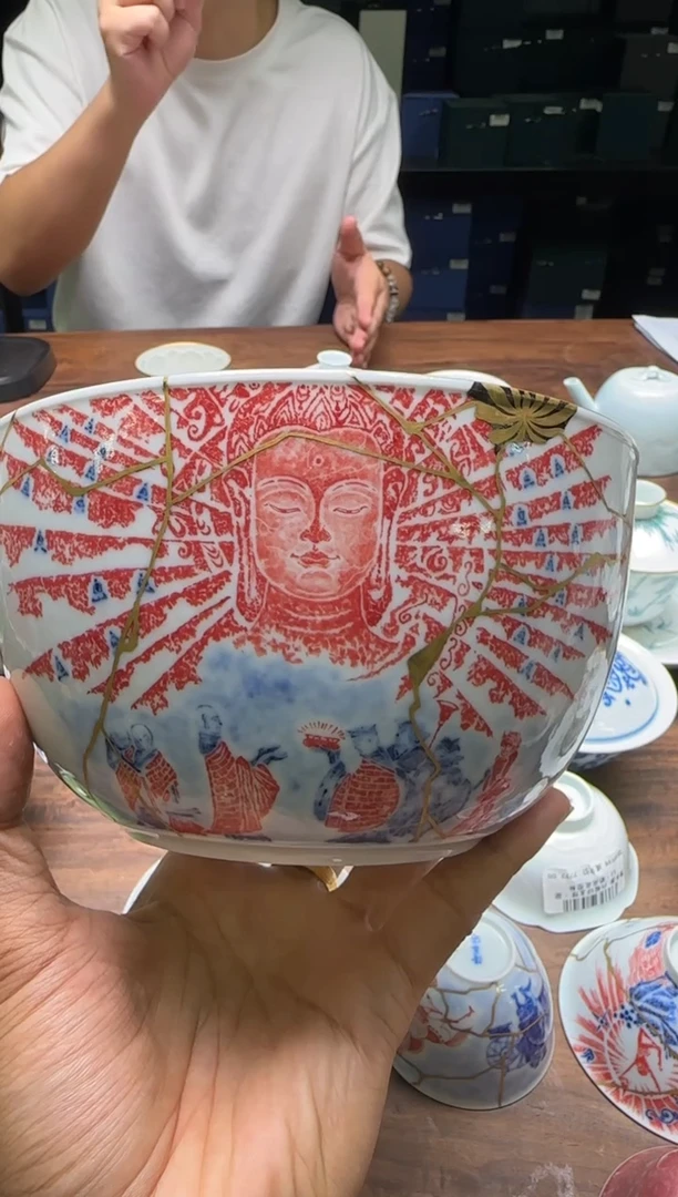 雨*人清本源 内印拓片金缮·应得真如·水洗