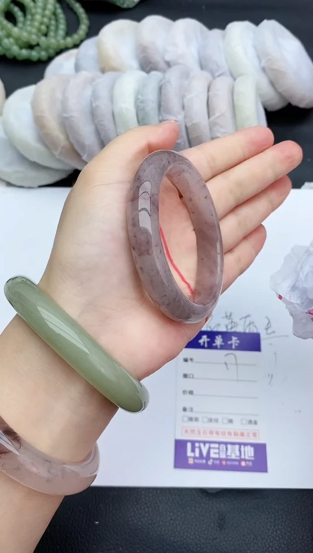 未镶嵌手镯石英质玉17+56.5