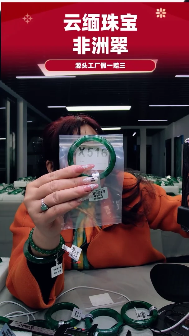 未镶嵌手镯石英质玉（非洲翠）56圈口X516