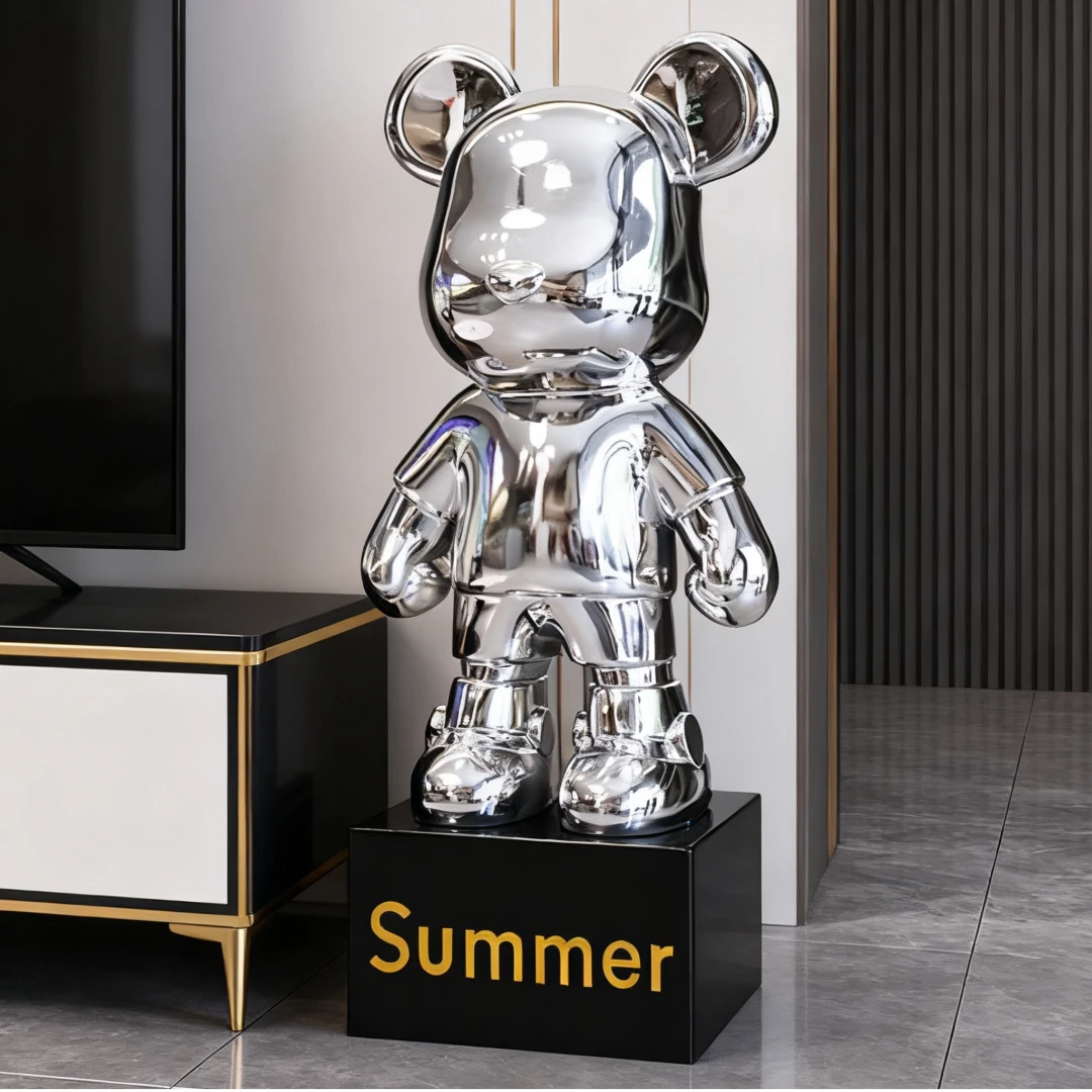 2025新款暴力熊只进不出存钱罐高档轻奢客厅电视柜装饰品落地摆件