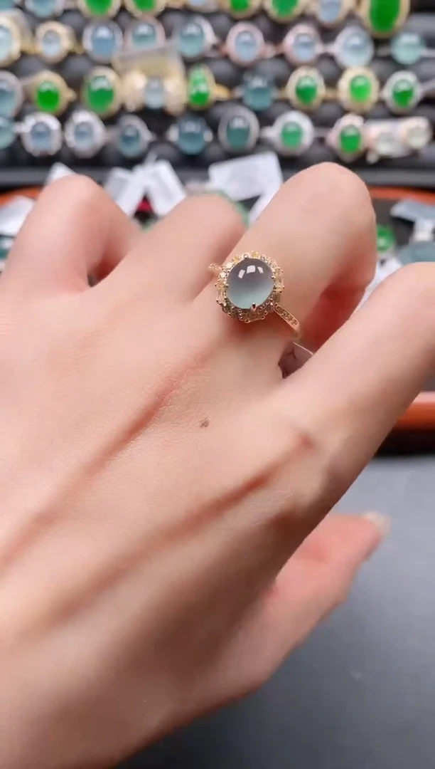 银S925镶嵌戒指翡翠1111