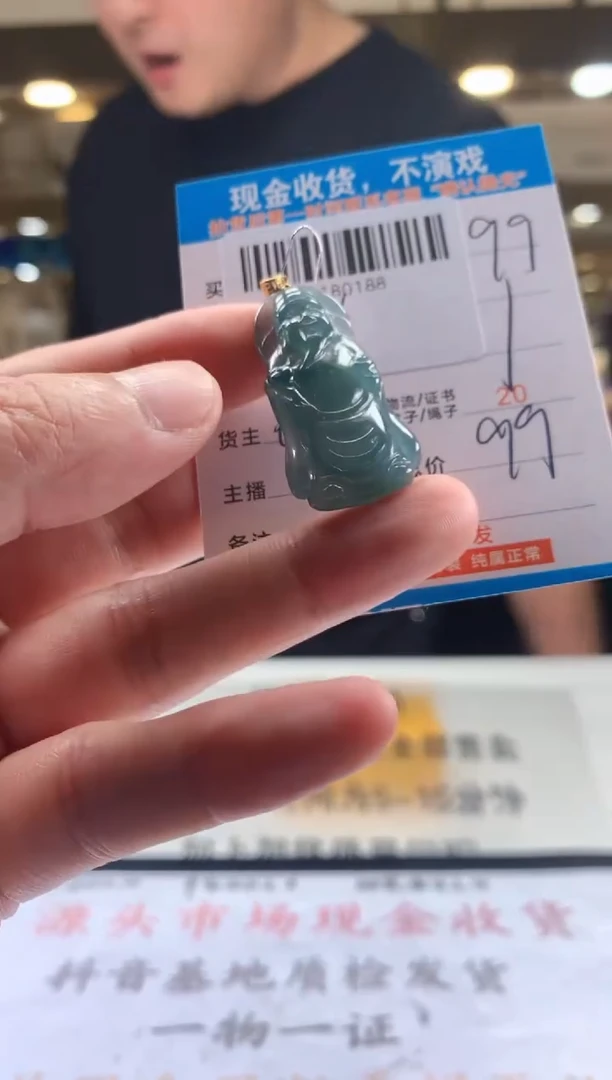 颈饰未镶嵌翡翠天然翡翠A货拍一发一