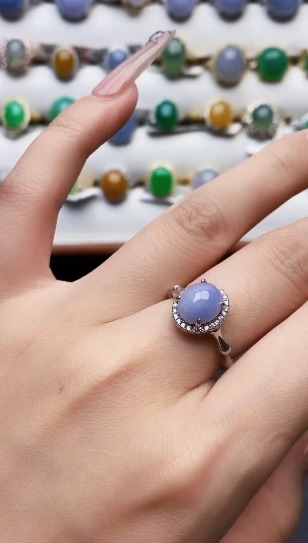 银S925镶嵌戒指翡翠2154