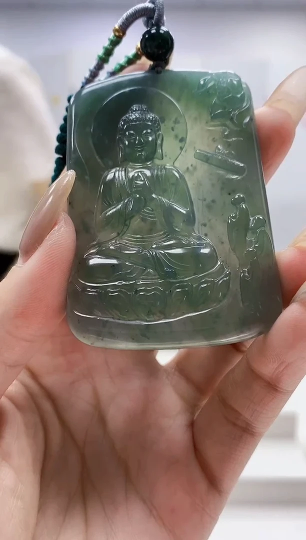未镶嵌定制翡翠5160lr-毛货挂件25