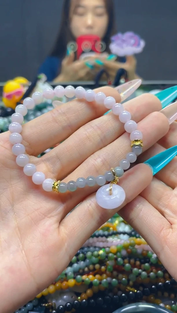 翡翠未镶嵌颈饰5MM/P/翡翠A货，一件也是批发价