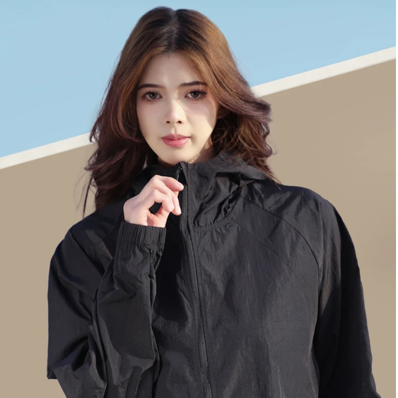 女款户外防晒衣软冲锋衣梭织锦纶春夏新款