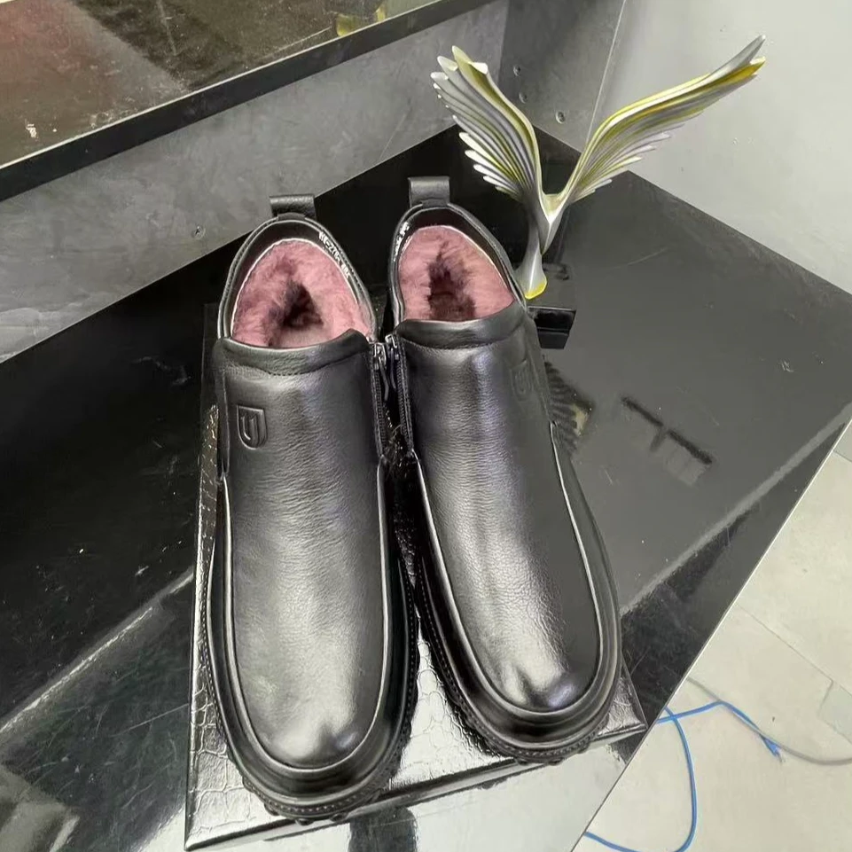 2024秋冬新款真皮男士保暖皮棉靴2678【微瑕】