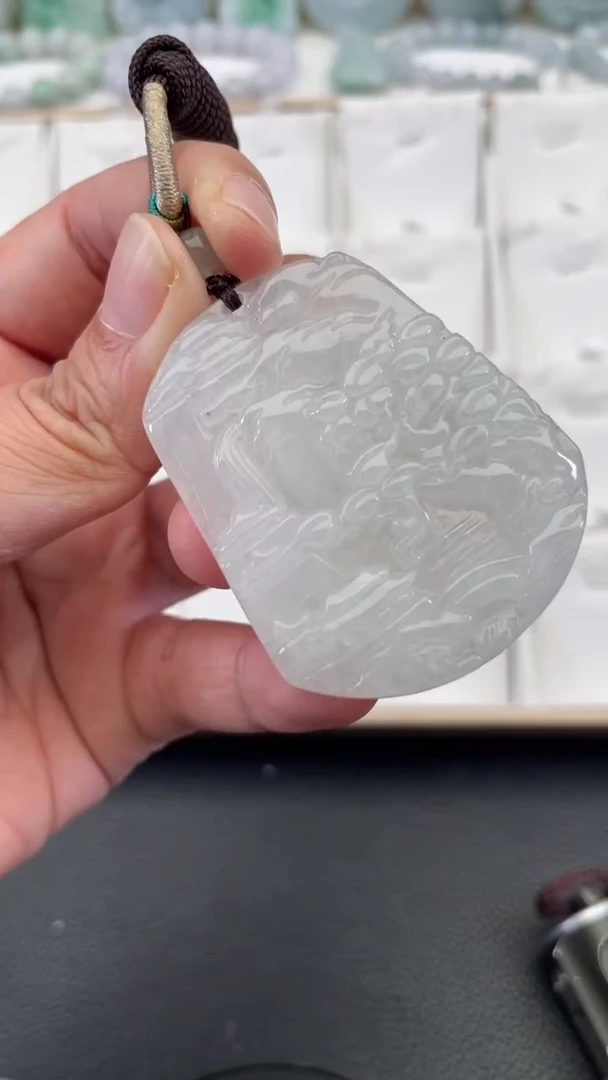 颈饰未镶嵌翡翠天然缅甸翡翠A货327