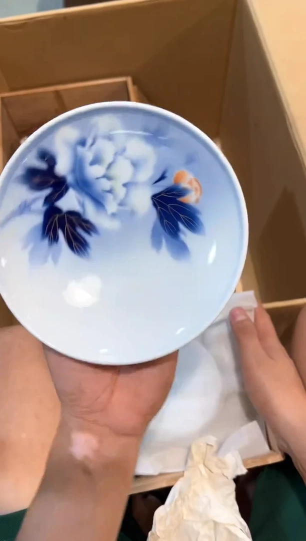 C6067中古瓷器 茶器周边/1盒5个