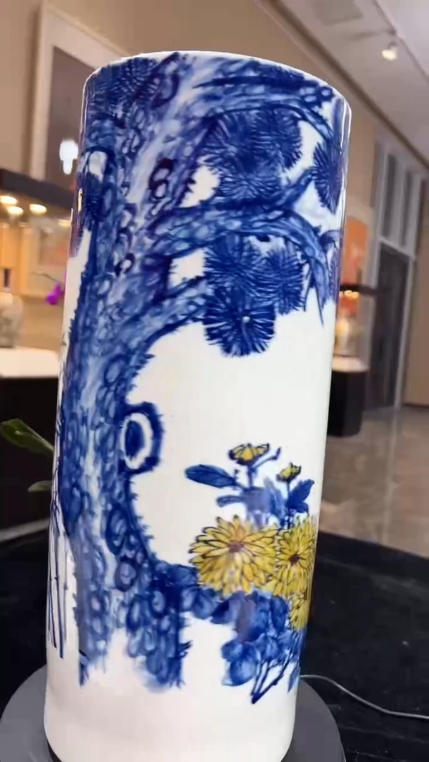 其他瓷崔景哲-瓷器-C中-松菊延年