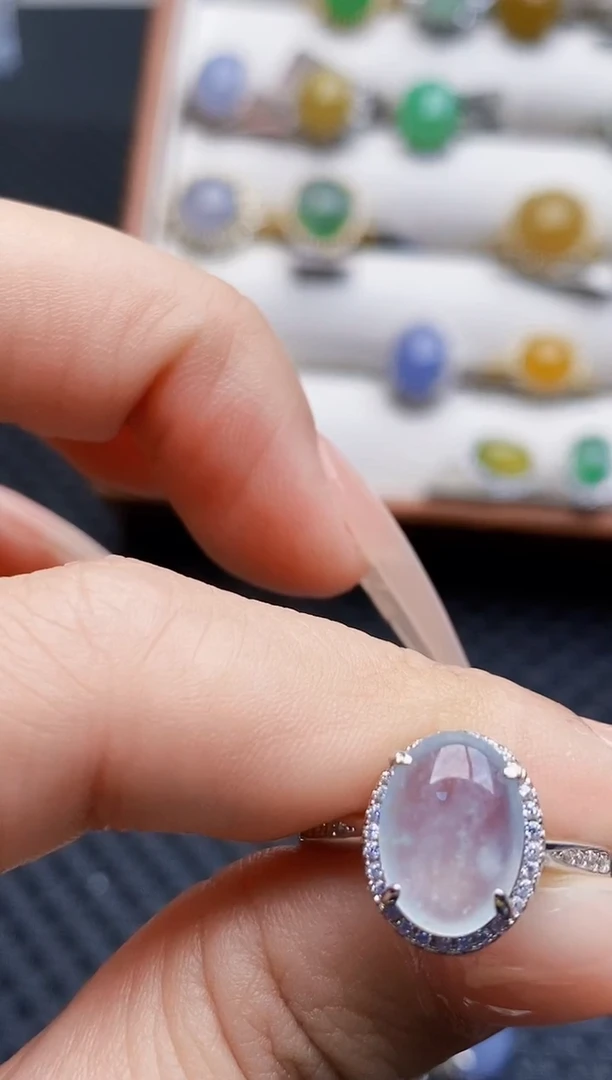 银S925镶嵌戒指翡翠3401