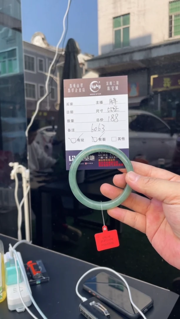 未镶嵌手镯翡翠W 55正圈 6053