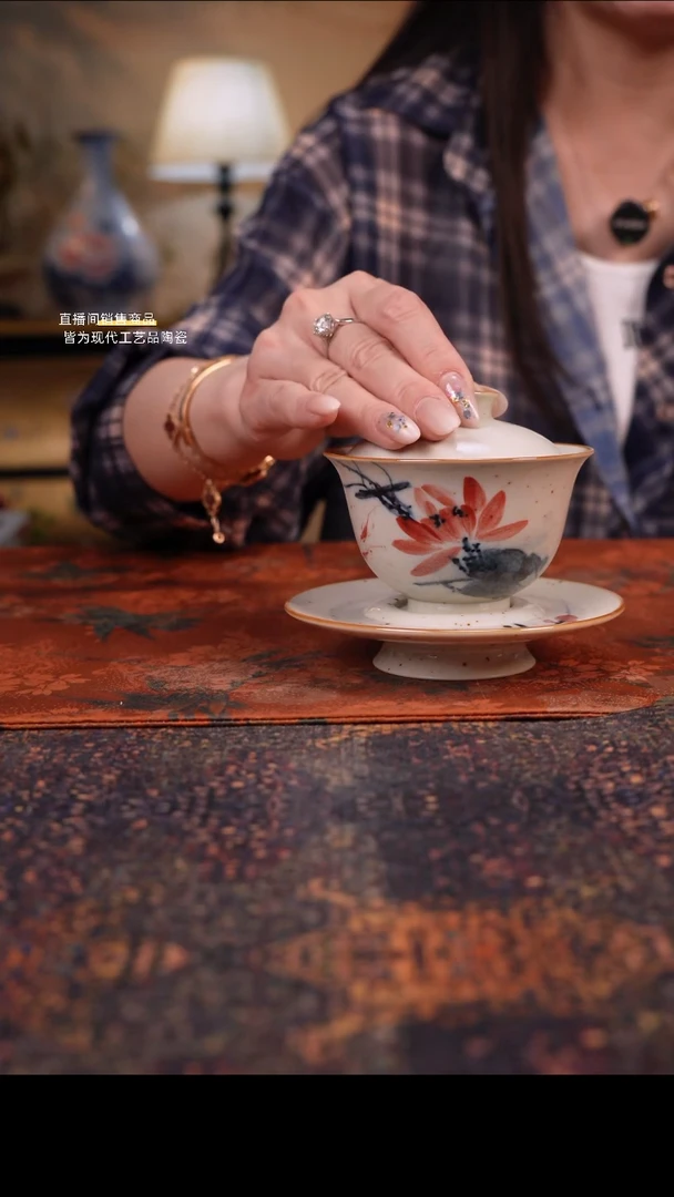 杯景德镇陶瓷杯碗柴烧多人