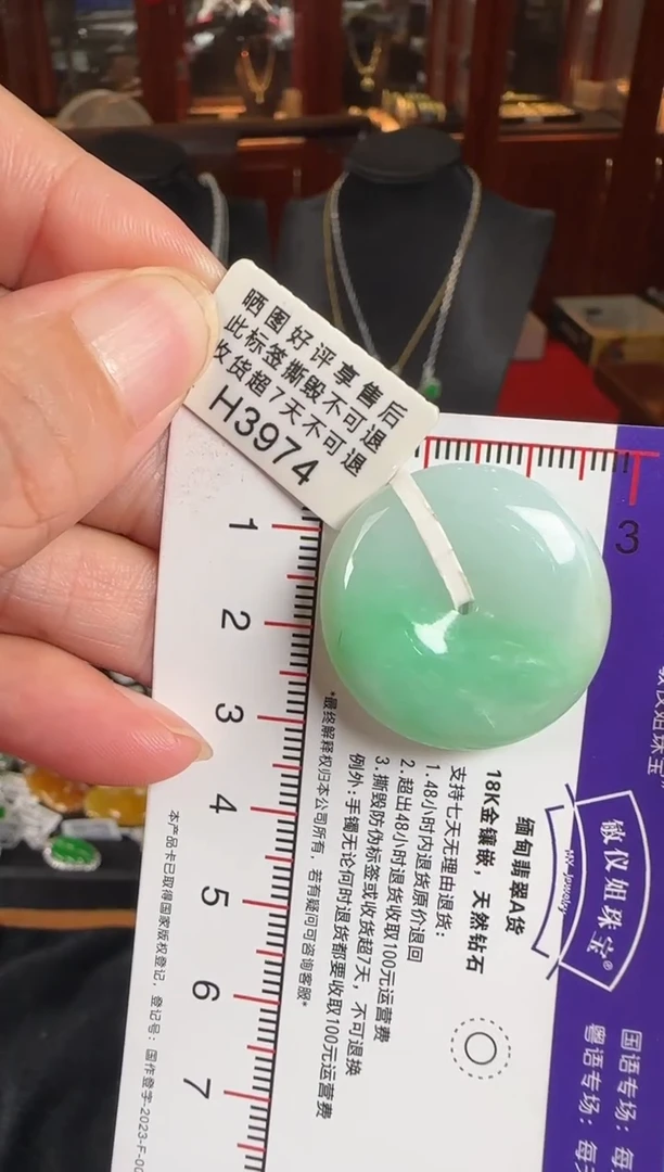 颈饰未镶嵌翡翠H3974平安扣