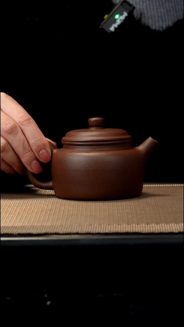 紫砂茶盏紫泥德钟220CC