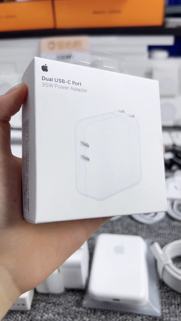 准新品国行35W竖版双口充电头一手带盒未使用