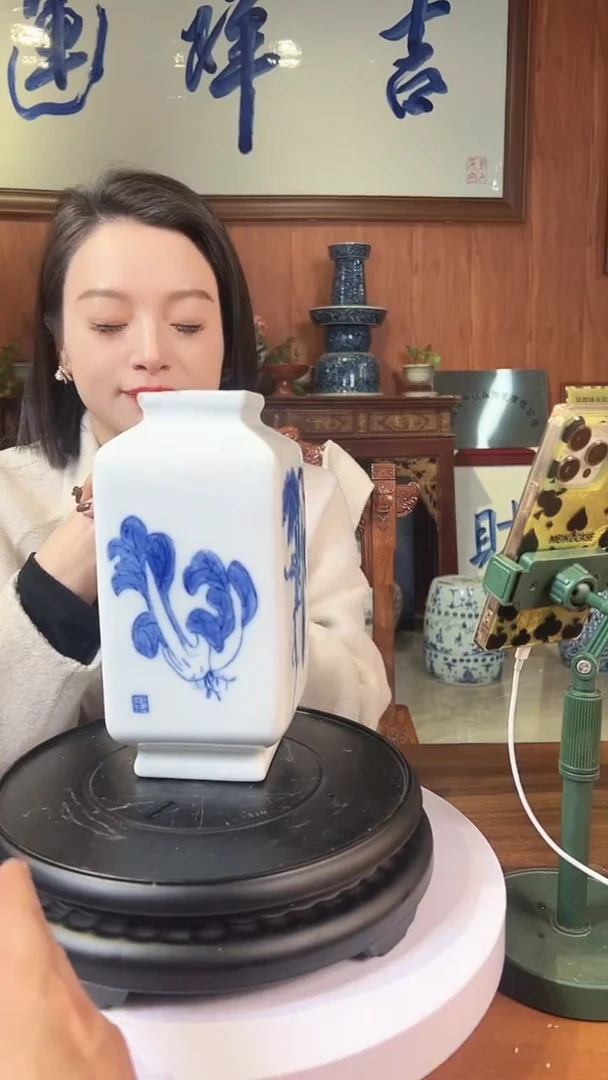 摆件陶景德镇陶瓷青花摆件C14-22