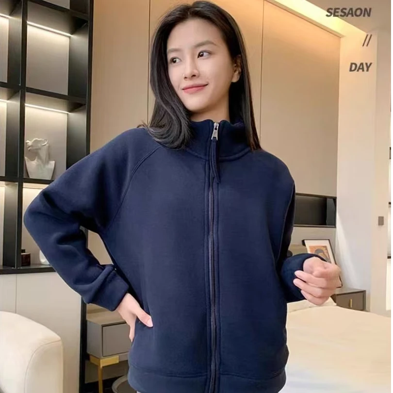 7905-卡图L（内羔绒）立领防风外套（藏青）