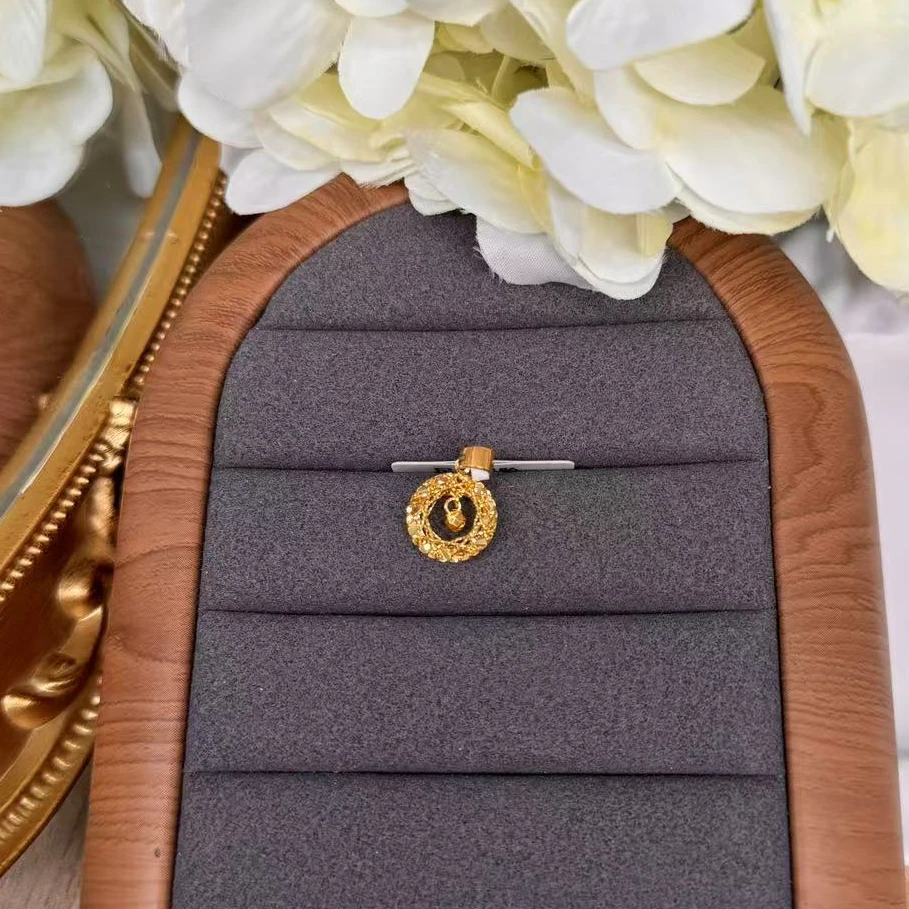 【小鹏黄金】足金999花丝鸟巢蹦迪珠提溜吊坠1.74