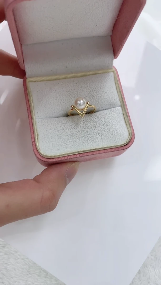 【闪购商品】海水珍珠戒指银S925镶嵌海水珍珠戒指