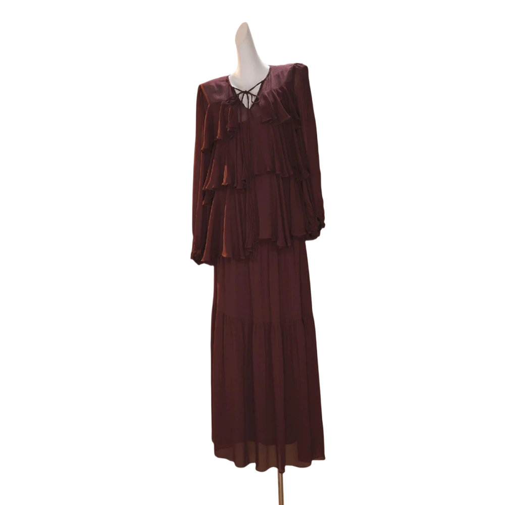 【袁小姐】塞纳河畔 夏季法式复古垂感百搭收腰半裙上衣套装-HZ955