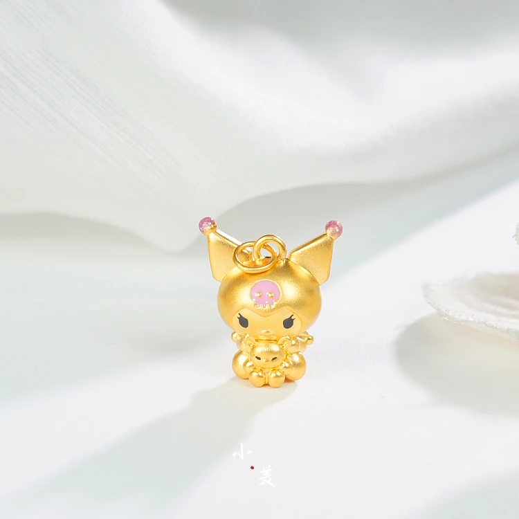 足金999烧蓝库洛米配件 G8783