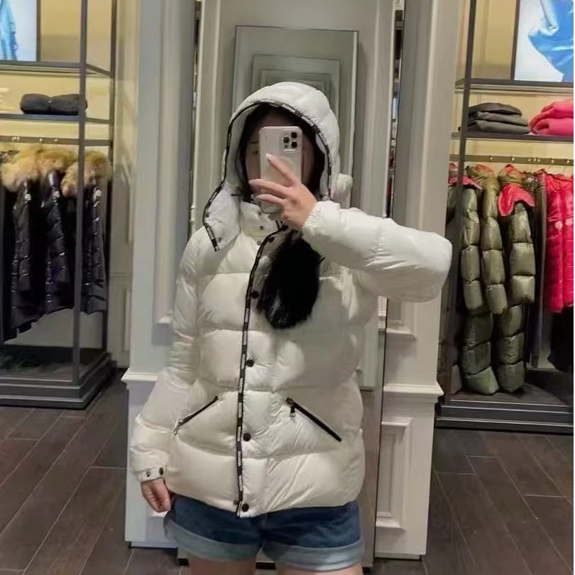 未使用 MONCLER 蒙口/六六/女款flumet白色羽绒服