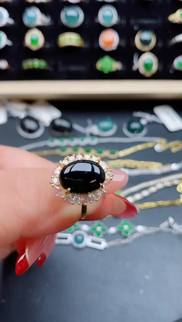 【闪购商品】翡翠戒指银S925镶嵌2121