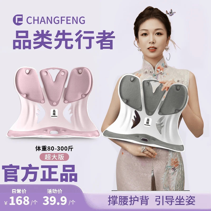 【周年好礼】加大版久坐护腰坐姿椅坐垫明星同款座垫靠背人体工学椅