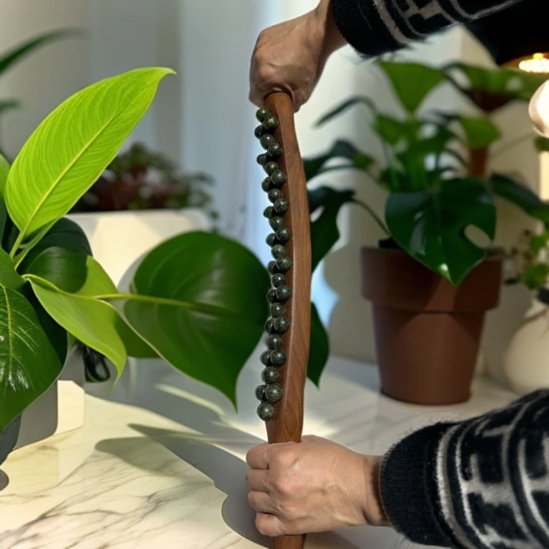 藏玉药王石开背擀筋棒30珠