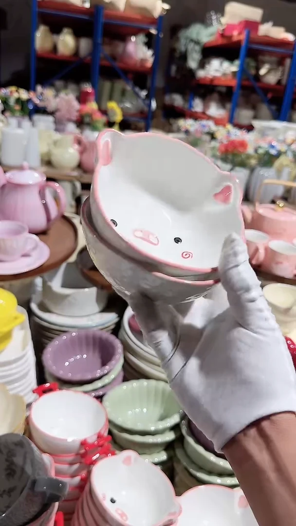 碗2个小猪米饭碗微瑕 凑满20元包邮