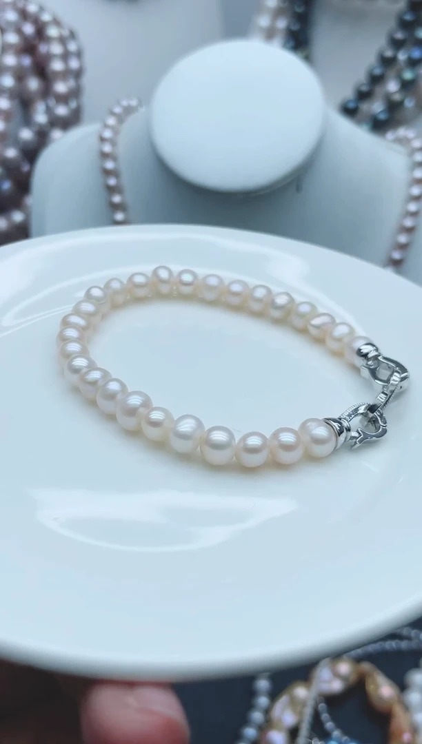 【闪购商品】淡水珍珠颈饰钛钢1