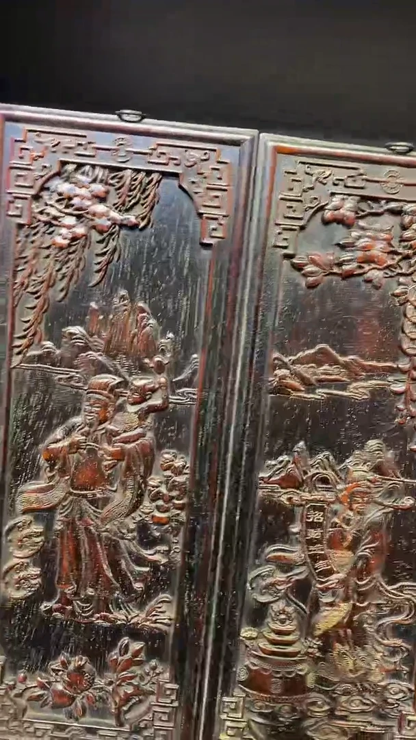 木紫檀雕刻板一物一拍