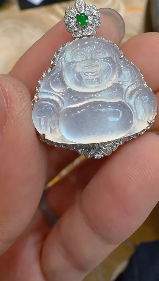 吊坠(不含链)18K金镶嵌翡翠多样性团购发一件