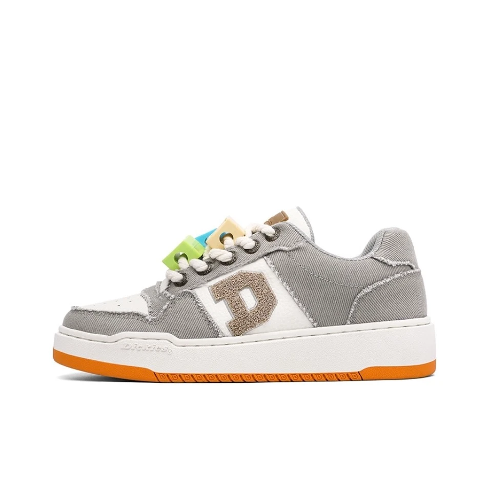 Dickies灰白拼接休闲百搭防滑耐磨板鞋233W50LXS02B-灰色女款