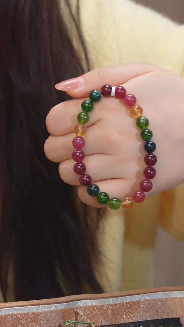 【闪购商品】碧玺手串未镶嵌多样性发 卡8@@W8263