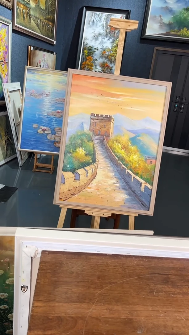 【闪购商品】油画52号 60*80 长城-手绘油画