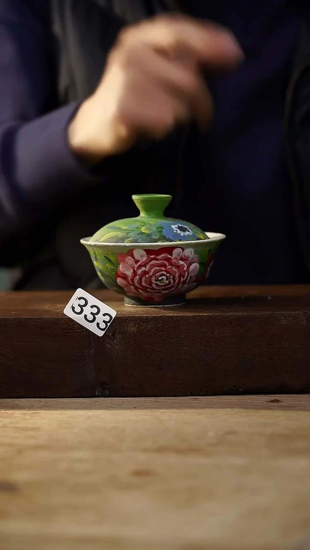 瓷片设计师手作！！！落单设计师福利！！盖碗