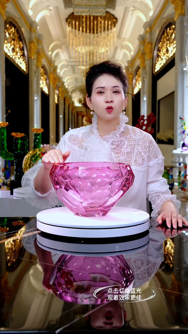 琉璃摆件YB00427琉璃金红果碗